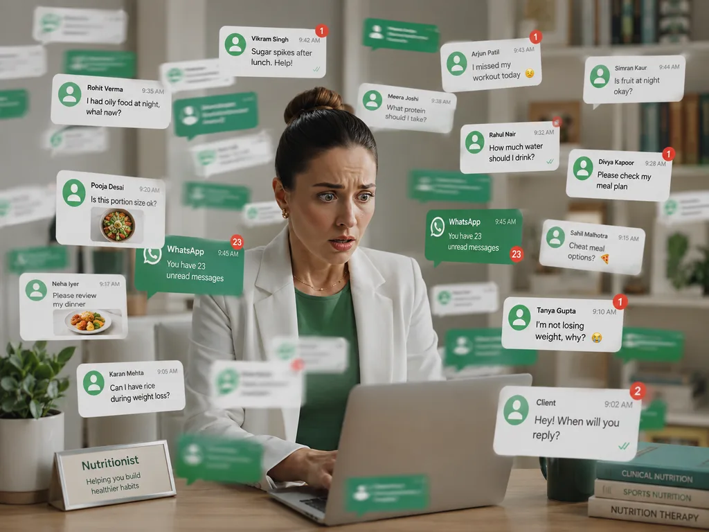 Nutritionist flooded with meal logs and follow-up messages